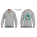 50-50 Full Zippered Hoodie with White Hen